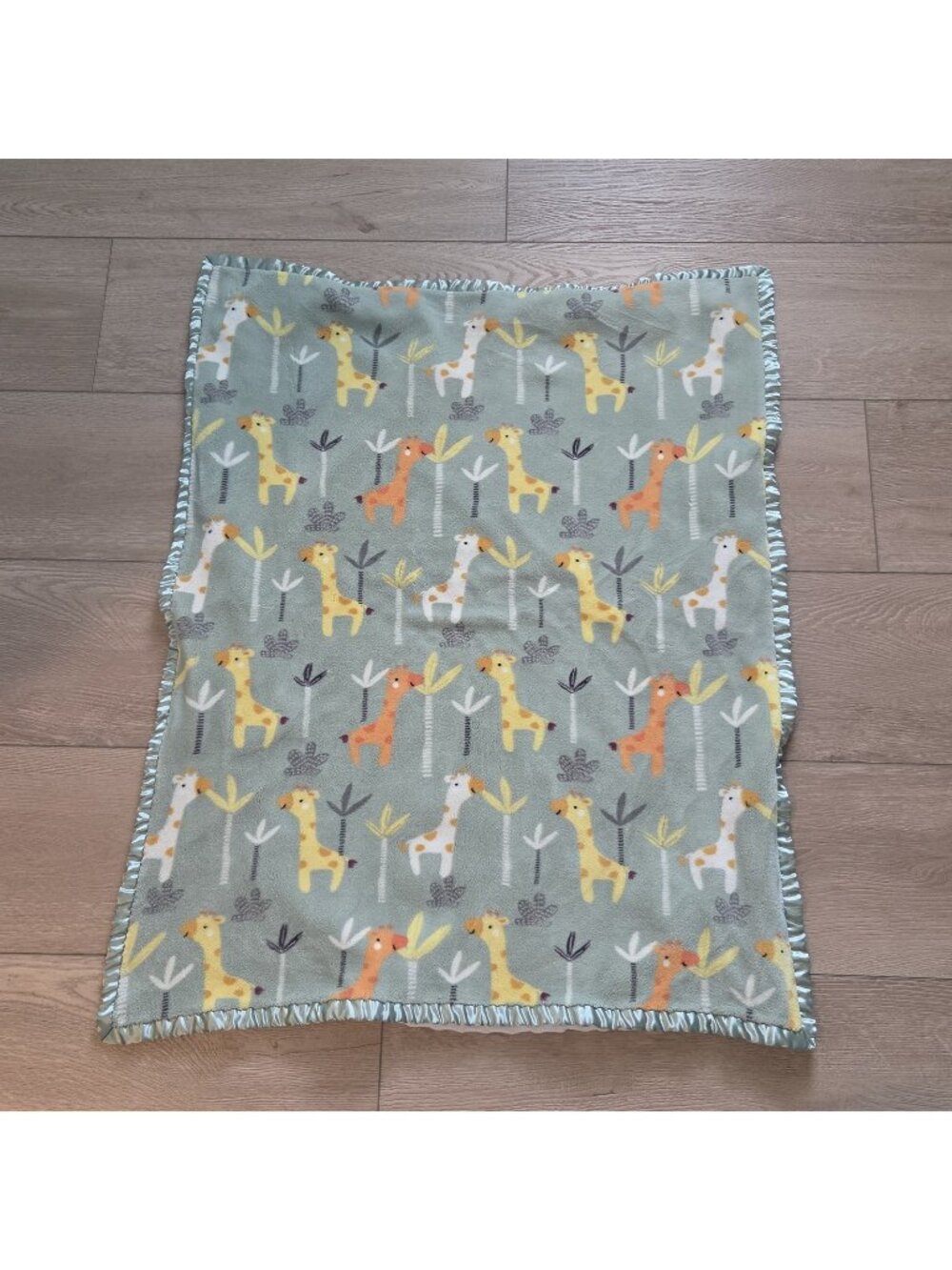 Parents Choice Reversible Safari Polyester Baby Blanket 30"x36" Giraffe Print